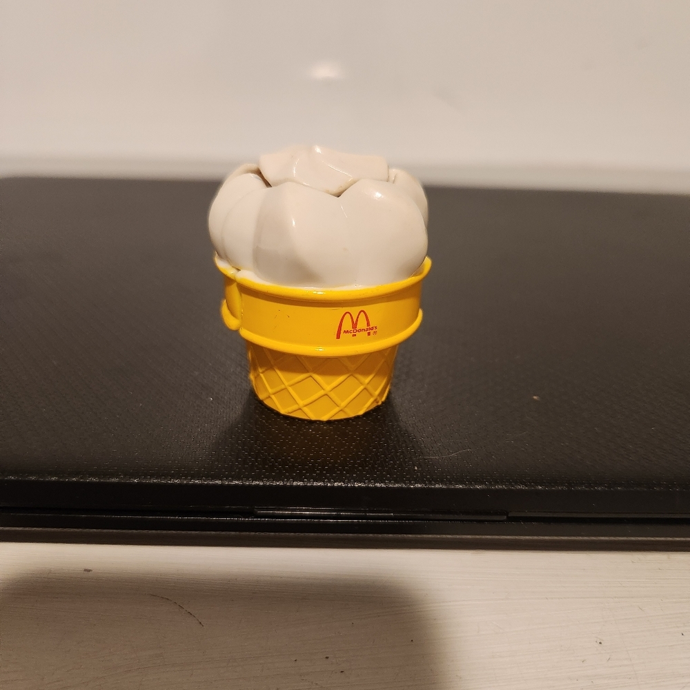McDonald's Vintage Dino ice cream cone transformer toy.